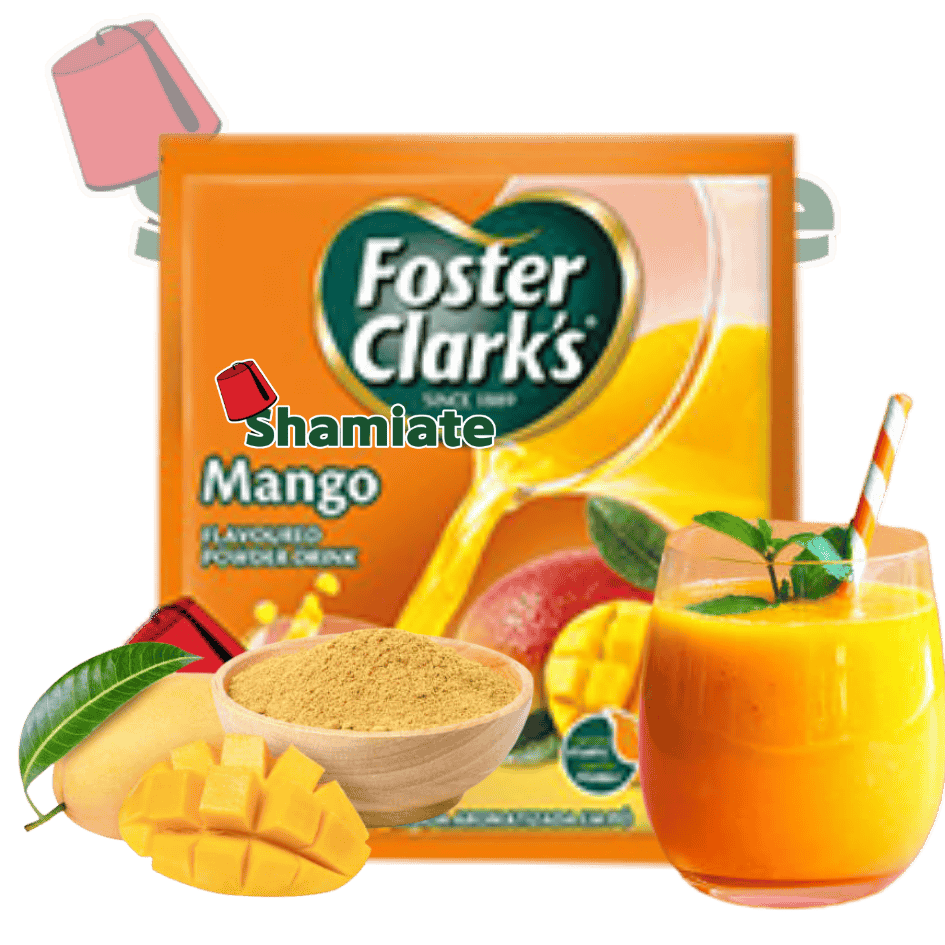 Jus de Mangue en Poudre Instantanée (Foster Clark's, 15 x 20 gm, 10 Pièces)