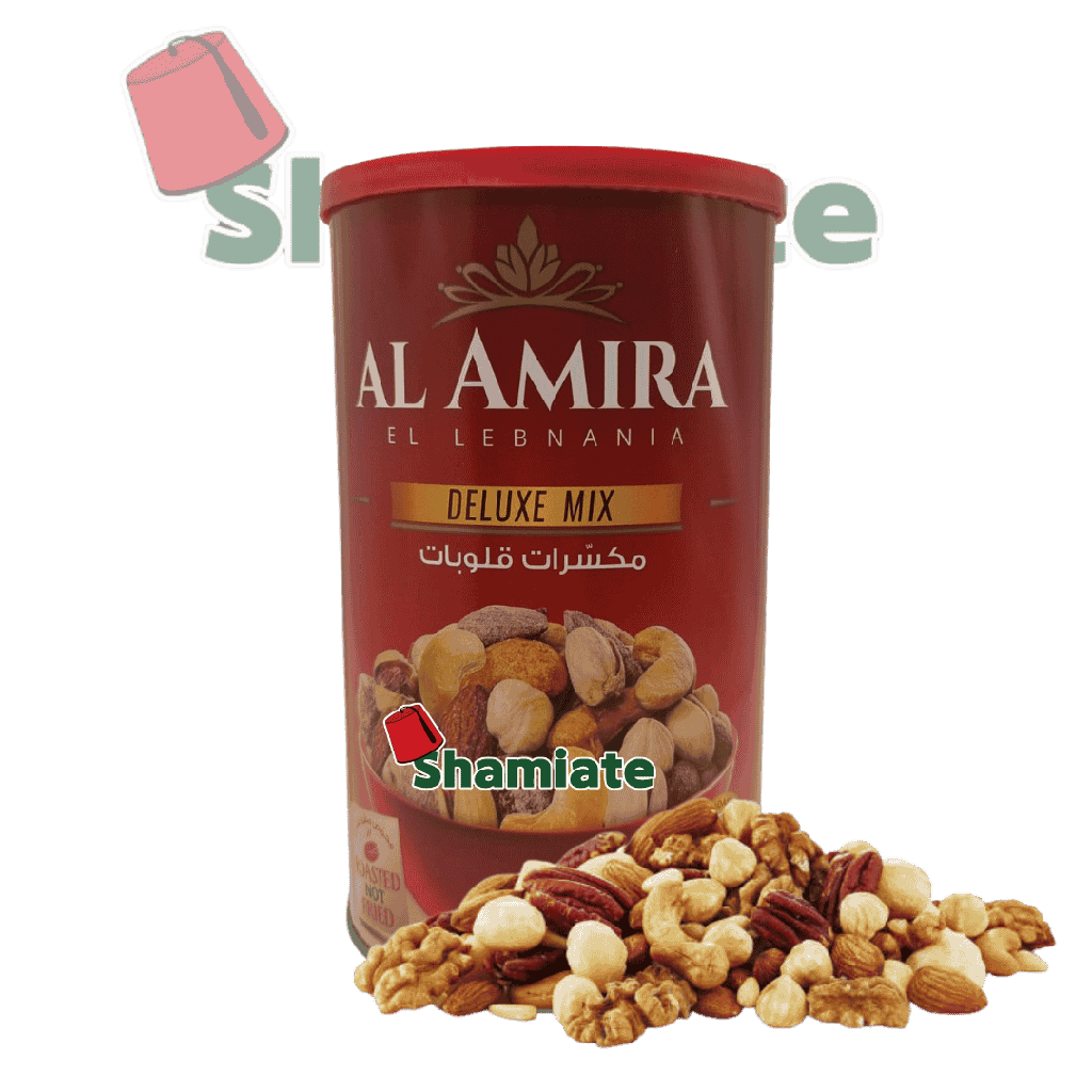 Mélange de Fruits Secs (Al Amira El Lebnania, Deluxe Mix Boîte Rouge, 450 gm, 12 Pièces)