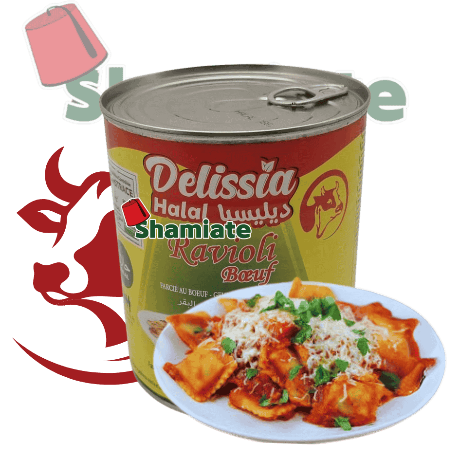 Ravioli Boeuf Conseves (Delissia , 800 gm, 12 Pièces)