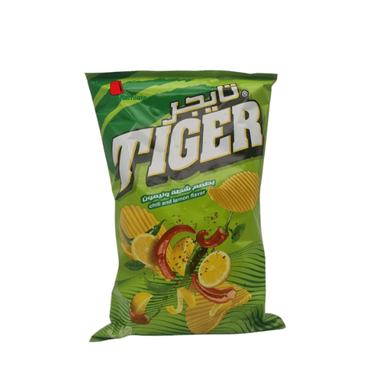 Chips (Tiger, Chili and Lemon, 90g, 12 Pieces)