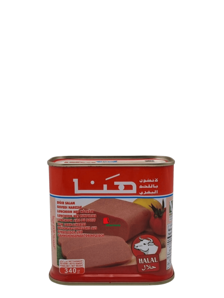 لحم لانشون بقر معلب (هنا، 340 غرام، 24 قطعة)