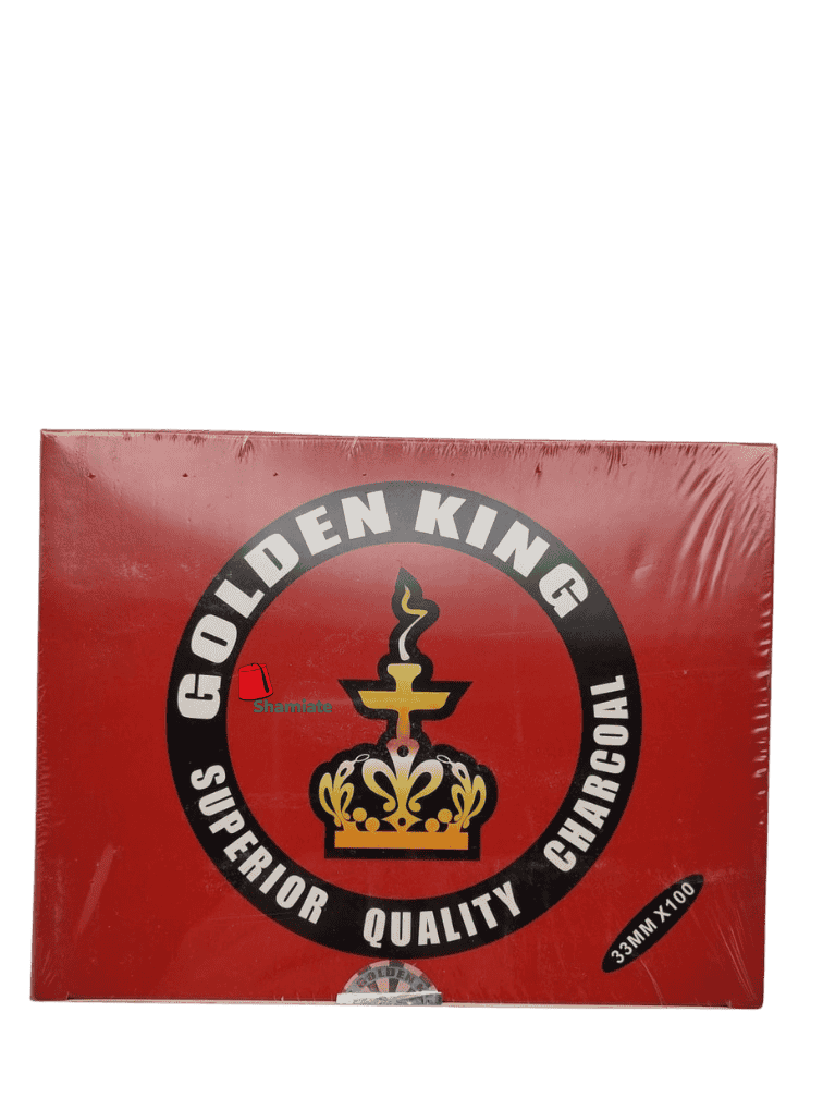 Shisha Charcoal (Golden King, 33 mm, 24 Pieces)