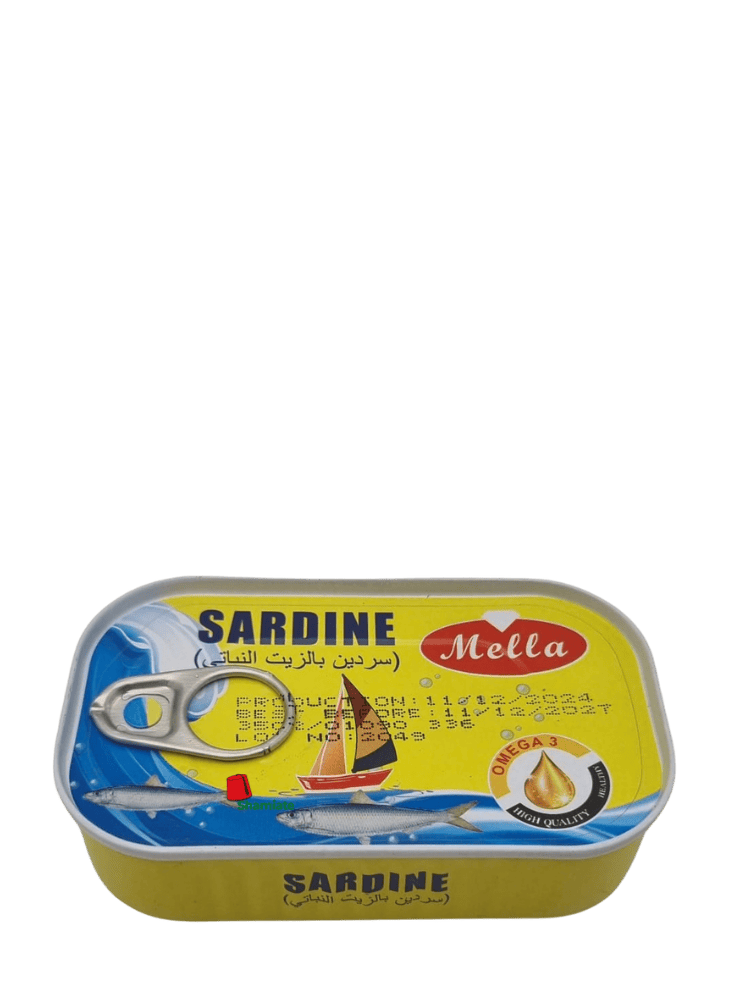 Sardine En Conserve (Mella, À l'Huile, 125 gm, 50 Pièces)
