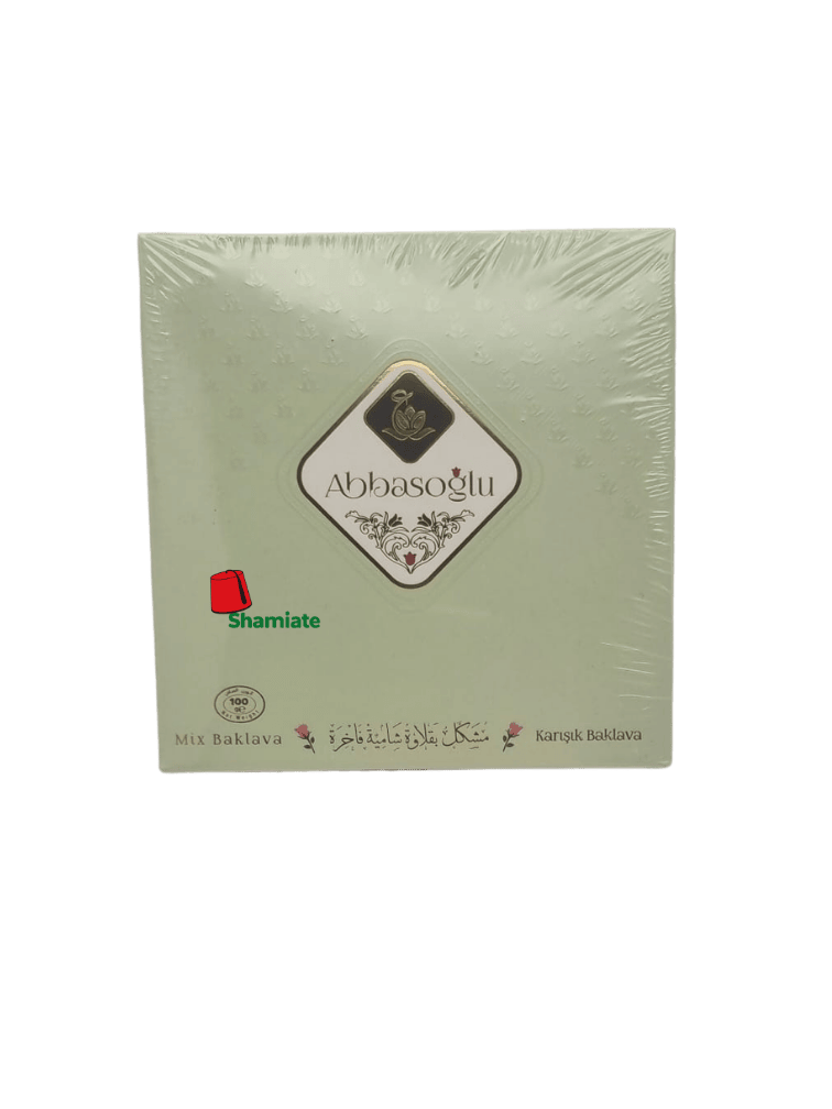 حلويات سورية فاخرة (عباس اوغلو, بقلاوة مشكلة اكسترا, 100 غرام, 15 وحدة)