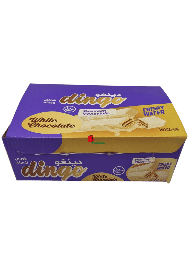 Wafer Biscuits (Dingo, White Chocolate, 16 x 21 gm, 12 Pieces)