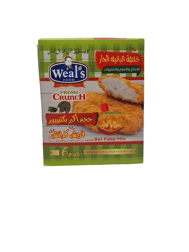 Crispy Spicy Breadcrumbs, Chicken, Meat and Vegetables (Weal's Food, 6 x 85g, 1 Piece)