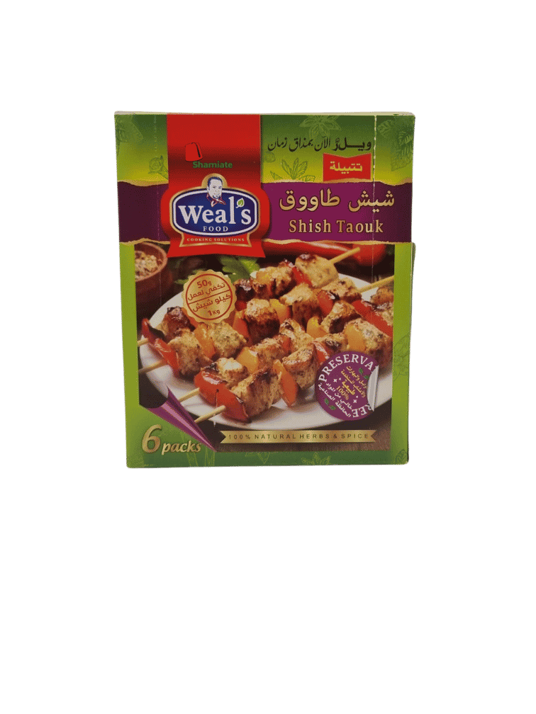 Épices Chich Taouk ( Weal's Food, 6 x 40 gm, 1 Pièce)