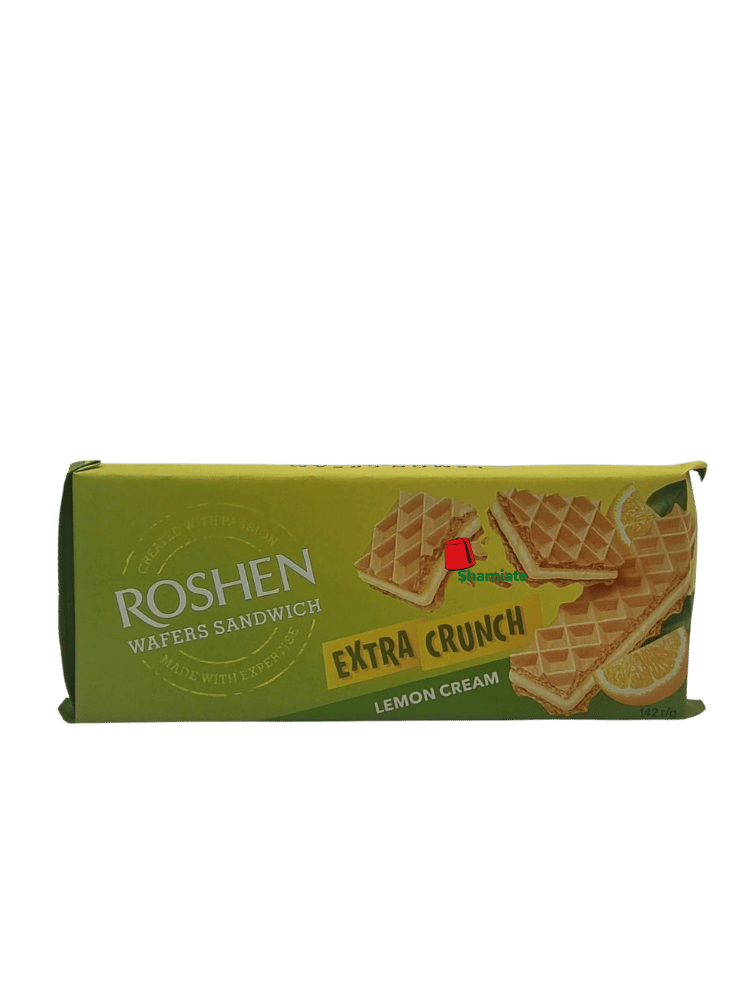 Gaufres Extra Croustillantes, Sandwich, 2067 (Roshen Wafers, Citron, 142 gm, 15 Pièces)