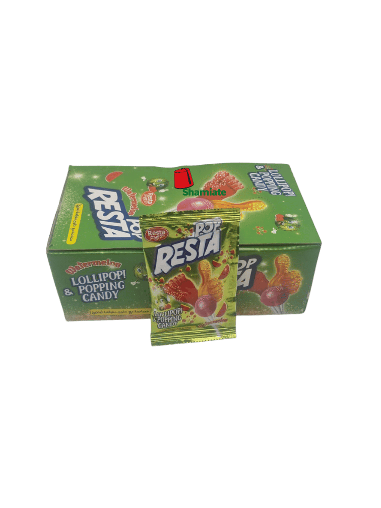 Multifruit Lollipops and Popping Candy (Pop Resta, 30 x 18 pieces)