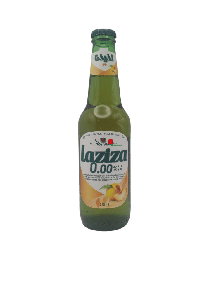 Bière Sans Alcool (Laziza, Pêche, 330 ml, 24 Pièces)