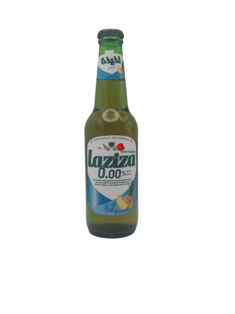 Bière Sans Alcool (Laziza, Pineapple, 330 ml, 24 Pièces)