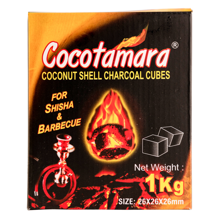 Shishaa Charcoal (Cocotamara, 26 x 26 x 26 mm, 1 Kg, 15 Pieces)
