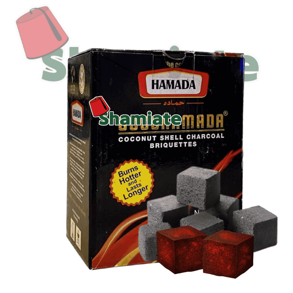 Charbon Shisha (Cocohamada, 26 x 26 x 26 mm, 1 Kg, 15 Pièces)
