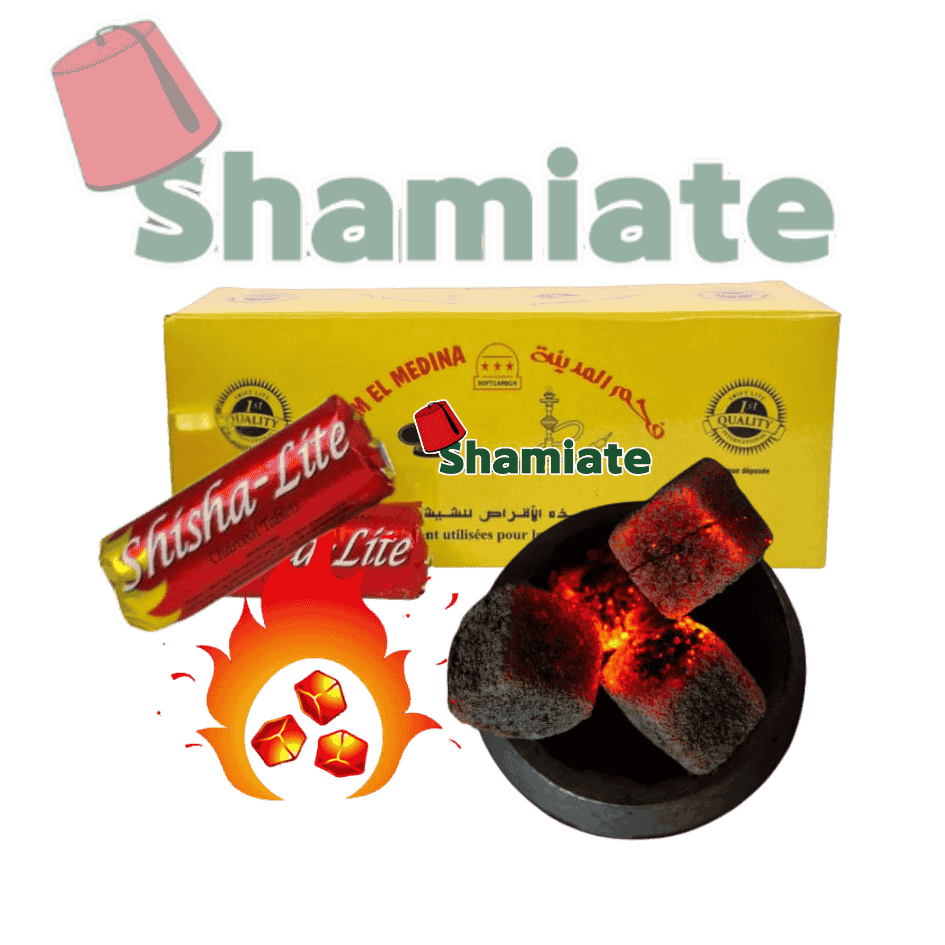 Shishaa Charcoal (El Medina, 120 x 33 mm, 800 gm, 10 Pieces)