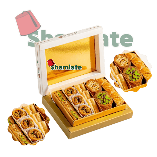 Oriental Pastry (Shamiate, Mixed Baklawa Extra, 150 gm, 18 Pieces)