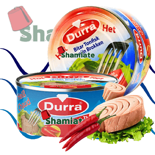 [2551 Canned Tuna (Durra, In Pieces Spicy with Oil, 160 gm, 48 Pieces) Thon en conserve (Durra, piquant à l'huile, 160 g, 48 pièces) Thon en conserve (Durra, piquant a l'huile, 160 g, 48 pieces)تونة معلبة (الدرة, قطع حارة بالزيت, 160 غرام, 48 وحدة) ] تونة معلبة (الدرة, قطع حارة بالزيت, 160 غرام, 48 وحدة)