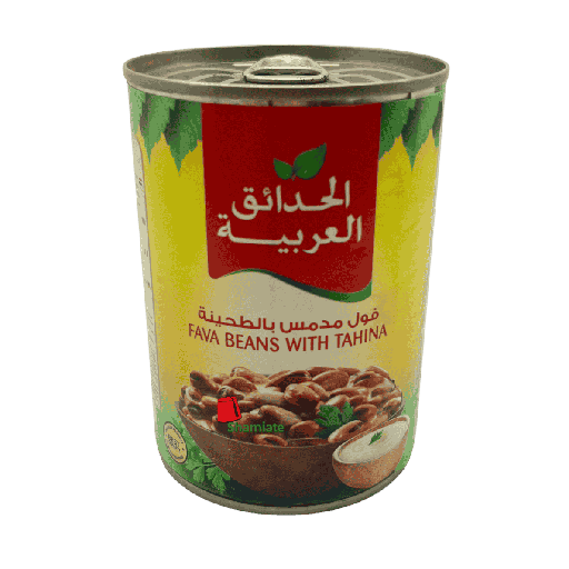[2619 Canned Broad Beans (Foul) (Arabian Gardens, Tahina, 400 gm, 24 Pieces) Fèves en Conserve (Foul) (Arabian Gardens, Tahina, 400 gm, 24 Pièces) Feves en Conserve (Foul) (Arabian Gardens, Tahina, 400 gm, 24 Pieces)فول معلب (الحدائق العربيه, طحينة, 400 غرام, 24 وحدة) ] Canned Broad Beans (Foul) (Arabian Gardens, Tahina, 400 gm, 24 Pieces)