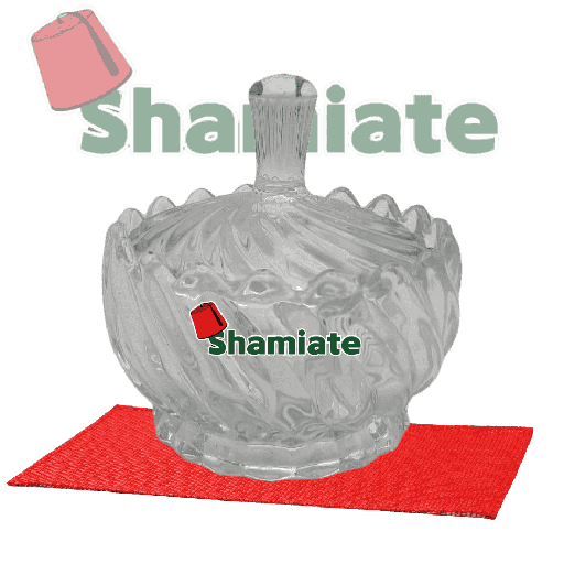 [001596 Round glass sugar bowl Sucrier rond en verre Sucrier rond en verreوعاء سكر زجاجي دائري ] وعاء سكر زجاجي دائري