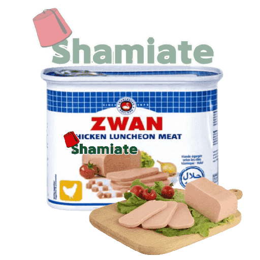 [2656 Canned Poultry Luncheon (Zwan, 340 gm, 12 Pieces) Luncheon Viande De Poulet (Zwan, 340 gm, 12 Pièces) Luncheon Viande De Poulet (Zwan, 340 gm, 12 Pieces)لحم دجاج معلب (زوان, بلا, 340 غرام, 12 وحدة) ] لحم دجاج معلب (زوان, بلا, 340 غرام, 12 وحدة)
