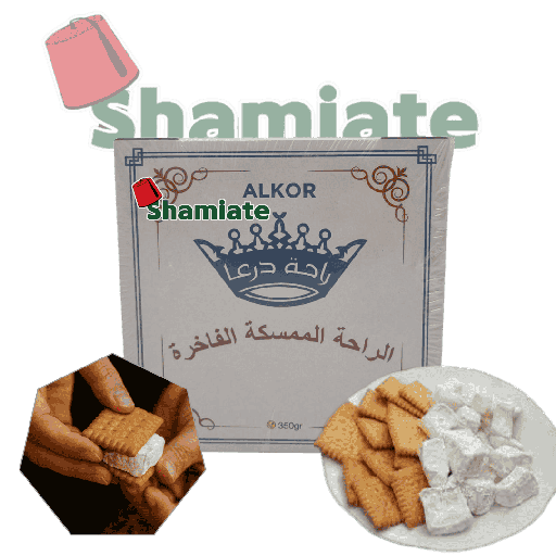 [001738 Raha Houlkoum Mastic (Daraa, 350g x 24 Pièces) Raha Houlkoum Mastic (Daraa, 350g x 24 Pièces) Raha Houlkoum Mastic (Daraa, 350g x 24 Pieces)الراحة الممسكة الفاخرة (درعا  350غرام,24  وحدة) ] Raha Houlkoum Mastic (Daraa, 350g x 24 Pièces)
