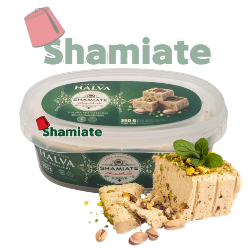[001779 Halawa (Shamiate, Pistachio, 375 gm, 12 Pieces) Halawa (Shamiate, Pistache, 350 gm, 12 Pièces) Halawa (Shamiate, Pistache, 350 gm, 12 Pieces)حلاوة (شاميات, فستق, 350 غرام, 12 وحدة) ] Halawa (Shamiate, Pistache, 350 gm, 12 Pièces)