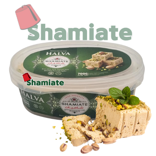 [001780 Halawa (Shamiate, Pistachio, 700 gm, 12 Pieces) Halawa (Shamiate, Pistache, 700 gm, 12 Pièces) Halawa (Shamiate, Pistache, 700 gm, 12 Pieces)حلاوة (شاميات, فستق, 700 غرام, 12 وحدة) ] حلاوة (شاميات, فستق, 700 غرام, 12 وحدة)
