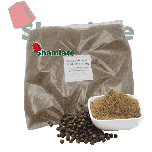 [001811 Ground Dark Pepper (Jasmeen, 500 gm, 1 Piece) Poivre Noir Moulu (Jasmeen, 500 gm, 1 Pièce) Poivre Noir Moulu (Jasmeen, 500 gm, 1 Piece)فلفل أسود مطحون (ياسمين, 500 غرام, 1 وحدة) ] فلفل أسود مطحون (ياسمين, 500 غرام, 1 وحدة)