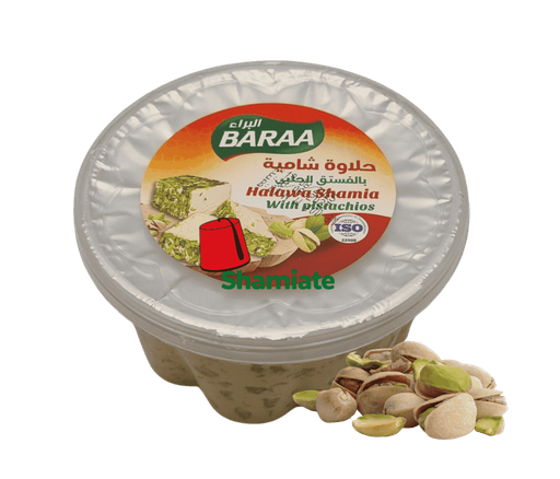 [001898 Halawa (Al Baraa, Pistachio, 400 gm, 12 Pieces) Halawa (Al Baraa, Pistache , 400 gm, 12 Pièces) Halawa (Al Baraa, Pistache , 400 gm, 12 Pieces)حلاوة (البراء بالفستق 400 جم 12 قطعة) ] Halawa (Al Baraa, Pistache , 400 gm, 12 Pièces)