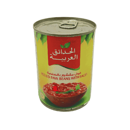 [001909 Canned Beans (Foul) (Arabian Gardens, Peeled with Salsa, 400 gm, 24 Pieces) Fèves en Conserve (Foul) (Arabian Gardens, Pelé avec Salsa, 400 gm, 24 Pièces) Feves en Conserve (Foul) (Arabian Gardens, Pele avec Salsa, 400 gm, 24 Pieces)فول معلب (الحدائق العربيه,  مقشر مع الصلصة, 400 غرام, 24 وحدة) ] Fèves en Conserve (Foul) (Arabian Gardens, Pelé avec Salsa, 400 gm, 24 Pièces)