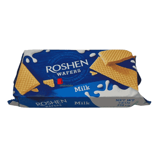 [001913 Wafers & Milk (Roshen Wafers, 216gm, 16 Pieces) Gaufrettes & Lait (Roshen Wafers, 216gm, 16 Pièces) Gaufrettes & Lait (Roshen Wafers, 216gm, 16 Pieces)رقائق ويفر بالحليب (رقائق روشن، 216 غرام، 16 قطعة) ] رقائق ويفر بالحليب (رقائق روشن، 216 غرام، 16 قطعة)