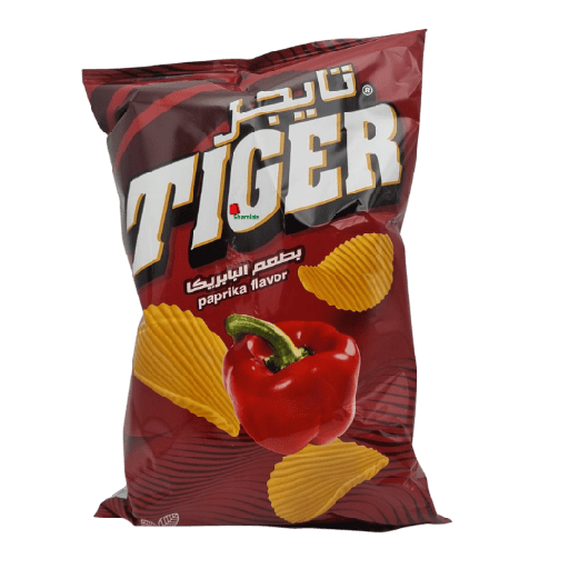 [002037 Chips (Tiger, Paprika, 90g, 12 Pieces) Chips (Tiger, Paprika, 90 gm, 12 Pièces) Chips (Tiger, Paprika, 90 gm, 12 Pieces)شيبس (تايجر، بابريكا، 90 غرام، 12 قطعة) ] Chips (Tiger, Paprika, 90 gm, 12 Pièces)