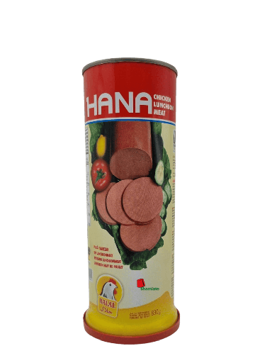 [002063 Luncheon Chicken Meat (Hana, 830 gm, 12 Pieces) Luncheon Viande De Poulet (Hana, 830 gm, 12 Pièces) Luncheon Viande De Poulet (Hana, 830 gm, 12 Pieces)لحم لانشون دجاج معلب (هنا، 830 غرام، 12 قطعة) ] Luncheon Viande De Poulet (Hana, 830 gm, 12 Pièces)