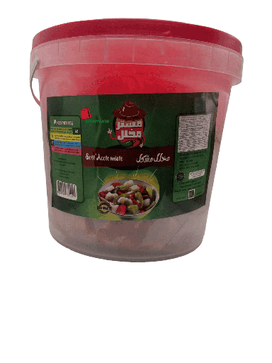 [002099 Pickled Mixed Vegetables (Mester, Hot Sauce, 10 kg, 1 Piece) Légumes Mixtes Marinés (Mester, Sauce Piquante, 10 Kg, 1 Pièce) Legumes Mixtes Marines (Mester, Sauce Piquante, 10 Kg, 1 Piece)مخلل (كبيس) خضروات مشكلة (مستر، بالصلصة الحارة, 10 كلغ, قطعة واحدة) ] Pickled Mixed Vegetables (Mester, Hot Sauce, 10 kg, 1 Piece)