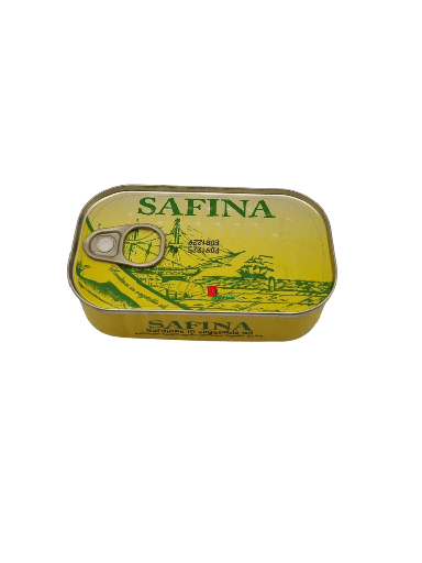 [002118 Canned Sardine (Safina, In Oil, 125 gm, 50 Pieces) Sardine En Conserve (Safina, À l'Huile, 125 gm, 50 Pièces) Sardine En Conserve (Safina, A l'Huile, 125 gm, 50 Pieces)سردين معلب (سفينة, بالزيت, 125 غرام, 50 وحدة) ] Sardine En Conserve (Safina, À l'Huile, 125 gm, 50 Pièces)