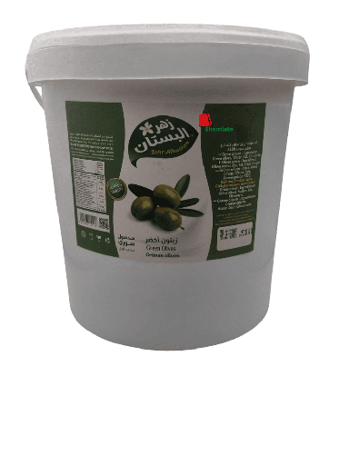 [002149 Green Olives Salkini (Zahr Albustan, 10 Kg, 1Piece) Olives Vertes Salkinis (Zahr Albustan, 10 Kg, 1Pièce) Olives Vertes Salkinis (Zahr Albustan, 10 Kg, 1Piece)زيتون أخضر سلقيني (زهر البستان,  10 كلغ, 1 وحدة) ] زيتون أخضر سلقيني (زهر البستان,  10 كلغ, 1 وحدة)