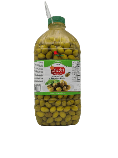 [002165 Green Olives Salkini (Al Ahlam, 2 Kg, 6 Pieces) Olives Vertes Salkinis (Al Ahlam, 2 Kg, 6 Pièces) Olives Vertes Salkinis (Al Ahlam, 2 Kg, 6 Pieces)زيتون أخضر سلقيني (الاحلام, 2 كلغ, 6 وحدات) ] زيتون أخضر سلقيني (الاحلام, 2 كلغ, 6 وحدات)