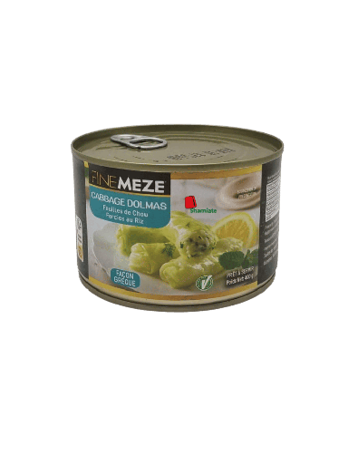 [002190 Canned Cabbage Leaves (Stuffed with Rice) (Finemeze, 400 gm, 24 Pieces) Feuilles de Chou en Conserve (Farcies au Riz) (Finemeze, 400 gm, 24 Pièces) Feuilles de Chou en Conserve (Farcies au Riz) (Finemeze, 400 gm, 24 Pieces)أوراق الكرنب المعلبة (محشية بالأرز) (فينميز، 400 غرام، 24 قطعة) ] أوراق الكرنب المعلبة (محشية بالأرز) (فينميز، 400 غرام، 24 قطعة)