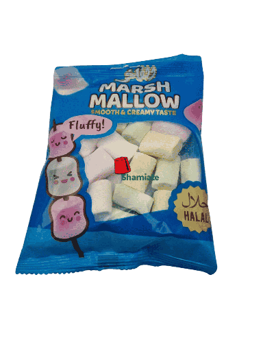 [002197 Blue Marshmallow (Al Fakhr 65g x 28 Pieces) Guimauve (Marshmallow) Bleu (Al Fakhr 65g x 28 Pièces) Guimauve (Marshmallow) Bleu (Al Fakhr 65g x 28 Pieces)حلوى المارشميلو الزرقاء (الفاخر 65 غرام × 28 قطعة) ] حلوى المارشميلو الزرقاء (الفاخر 65 غرام × 28 قطعة)