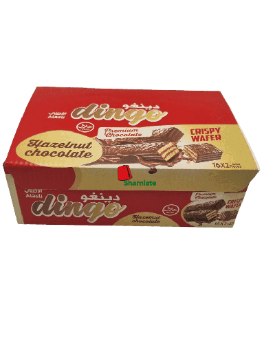 [002206 Wafer Biscuits (Dingo, Chocolate Hazelnut, 16 x 21 gm, 12 Pieces) Biscuits Wafer (Dingo, Chocolat Noisette,16 x 21 gm, 12 Pièces) Biscuits Wafer (Dingo, Chocolat Noisette,16 x 21 gm, 12 Pieces)بسكويت الويفر (دينغو، شوكولاتة بالبندق، 16 × 21 جم، 12 قطعة) ] Biscuits Wafer (Dingo, Chocolat Noisette,16 x 21 gm, 12 Pièces)