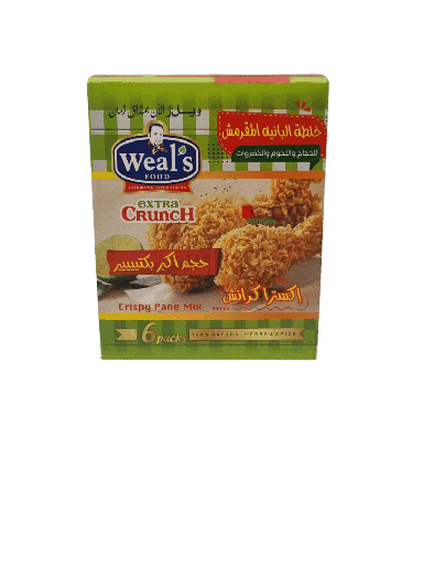 [002243 Crispy Plain Crunchy Extra Breadcrumbs, Chicken, Meat and Vegetables (Weal's Food, 6 x 70g, 1 Piece) Chapelure Crispy Nature Croquant Extra, Poulet Viande & Légumes ( Weal's Food, 6 x 70 gm, 1 Pièce) Chapelure Crispy Nature Croquant Extra, Poulet Viande & Legumes ( Weal's Food, 6 x 70 gm, 1 Piece)بقسماط اكسترا مقرمش سادة، دجاج، لحم وخضروات (ويلز فود، 6 × 70 غرام، قطعة واحدة) ] Chapelure Crispy Nature Croquant Extra, Poulet Viande & Légumes ( Weal's Food, 6 x 70 gm, 1 Pièce)