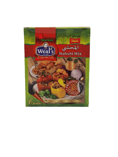 [002252 Mahshi Spices (Weal's Food, 6 x 40g, 1 Piece) Épices Mahshi ( Weal's Food, 6 x 40 gm, 1 Pièce) Epices Mahshi ( Weal's Food, 6 x 40 gm, 1 Piece)بهارات محشي (ويلز فود، 6 × 40 غرام، قطعة واحدة) ] Épices Mahshi ( Weal's Food, 6 x 40 gm, 1 Pièce)