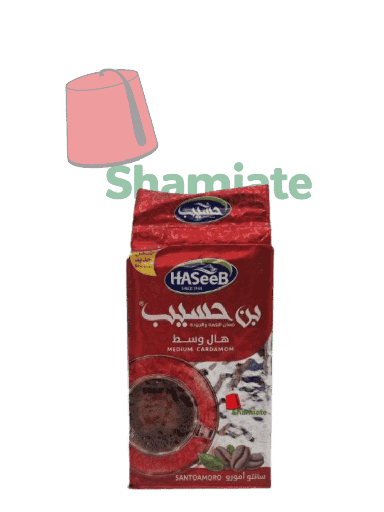 [002258 Arabic Coffee (Haseeb, Red, Medium Cardamom, 500g, 10 Pieces) Café Arabe (Haseeb, Rouge, Cardamom Moyen, 500 gm, 10 Pièces) Cafe Arabe (Haseeb, Rouge, Cardamom Moyen, 500 gm, 10 Pieces)قهوة عربية (حسيب، أحمر، هيل متوسط، 500 غرام، 10 قطع) ] Arabic Coffee (Haseeb, Red, Medium Cardamom, 500g, 10 Pieces)