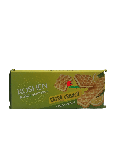 [002270 Extra Crunch Waffles,Sandwich, 2067 (Roshen Wafers, Lemon, 142g, 15 Pieces) Gaufres Extra Croustillantes, Sandwich, 2067 (Roshen Wafers, Citron, 142 gm, 15 Pièces) Gaufres Extra Croustillantes, Sandwich, 2067 (Roshen Wafers, Citron, 142 gm, 15 Pieces) ويفر اكسترا مقرمش، سندويتش، 2067(رقائق روشن،ليمون، 142 غرام، 15 قطعة) ]  ويفر اكسترا مقرمش، سندويتش، 2067(رقائق روشن،ليمون، 142 غرام، 15 قطعة)