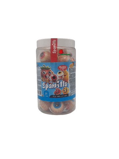 [002315 Jelly Candies , Fruit-Flavored (Spanilla, Eyeball Gummy, 30 x 20 pieces) Bonbons Gélifié, aux Fruits (Spanilla, Eyeball Gummy, 30x20 Pièces) Bonbons Gelifie, aux Fruits (Spanilla, Eyeball Gummy, 30x20 Pieces)حلوى جيلي بنكهة الفواكه (سبانيلا، جيلاتينية على شكل عين، 30 × 20 قطعة) ] حلوى جيلي بنكهة الفواكه (سبانيلا، جيلاتينية على شكل عين، 30 × 20 قطعة)