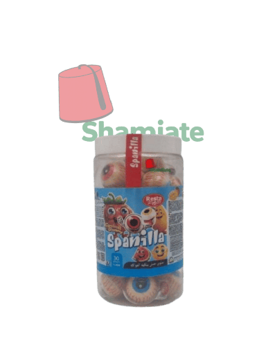 [002315 Jelly Candies , Fruit-Flavored (Spanilla, Eyeball Gummy, 30 x 20 pieces) Bonbons Gélifié, aux Fruits (Spanilla, Eyeball Gummy, 30x20 Pièces) Bonbons Gelifie, aux Fruits (Spanilla, Eyeball Gummy, 30x20 Pieces)حلوى جيلي بنكهة الفواكه (سبانيلا، جيلاتينية على شكل عين، 30 × 20 قطعة) ] Jelly Candies , Fruit-Flavored (Spanilla, Eyeball Gummy, 30 x 20 pieces)