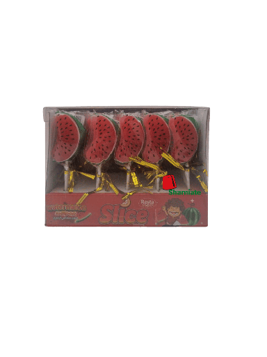 [002317 Watermelon Slice Lollipops (Resta Pop, 30 x 12 pieces) Sucettes aux Pastèque, Slice (Resta Pop, 30X12 Pièces) Sucettes aux Pasteque, Slice (Resta Pop, 30X12 Pieces)مصاصات شرائح البطيخ (ريستا بوب، 30 × 12 قطعة) ] مصاصات شرائح البطيخ (ريستا بوب، 30 × 12 قطعة)