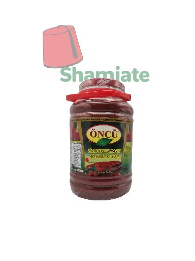 [002371 Hot Pepper Paste (Öncü, 4.3 kg, 4 pieces) Purée de Poivron Fort (Öncû, 4,3 Kg, 4 Pièces) Puree de Poivron Fort (Oncu, 4,3 Kg, 4 Pieces)معجون الفلفل الحار (أونكو، 4.3 كجم، 4 قطع) ] Hot Pepper Paste (Öncü, 4.3 kg, 4 pieces)