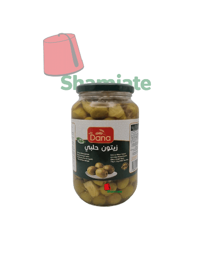 [002443 Halabi Green Olives (Dana, 1050g, 12 Pieces) Olives Vertes Halabi (Dana, 1050 gm, 12 Pièces) Olives Vertes Halabi (Dana, 1050 gm, 12 Pieces)زيتون حلبي أخضر (دنا، 1050 جم، 12 قطعة) ] Olives Vertes Halabi (Dana, 1050 gm, 12 Pièces)