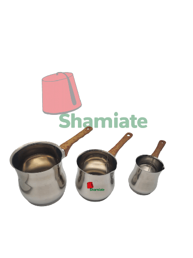 [002450 Set of 3 coffee pots (1 Piece) Ensemble de 3 cafetières (1 Pièce) Ensemble de 3 cafetieres (1 Piece)طقم دولات 3 قطع للقهوة (قطعة واحدة) ] Set of 3 coffee pots (1 Piece)