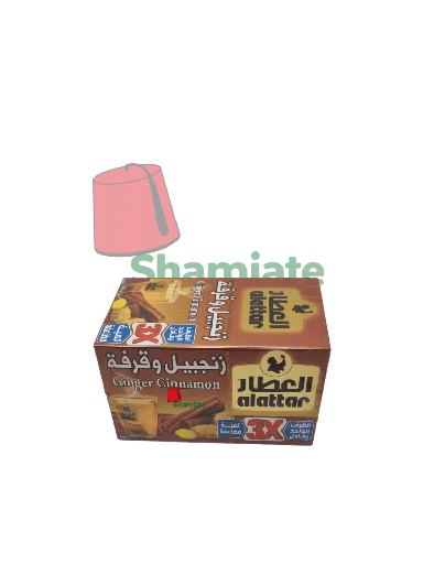 [002454 Ginger and Cinnamon Tea (Alattar, Tea Bags, 12 x 18g, 24 Count) Thé aux Gingembre et Cannelle (Alattar, En Sachets, 12 x 18gm, 24 Pièces) The aux Gingembre et Cannelle (Alattar, En Sachets, 12 x 18gm, 24 Pieces)شاي الزنجبيل والقرفة (العطار، أكياس، 12 × 18 جم، 24 علبة) ] شاي الزنجبيل والقرفة (العطار، أكياس، 12 × 18 جم، 24 علبة)